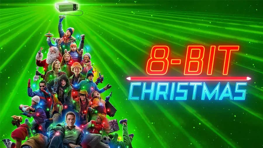 Backdrop phim 8 Bit Christmas