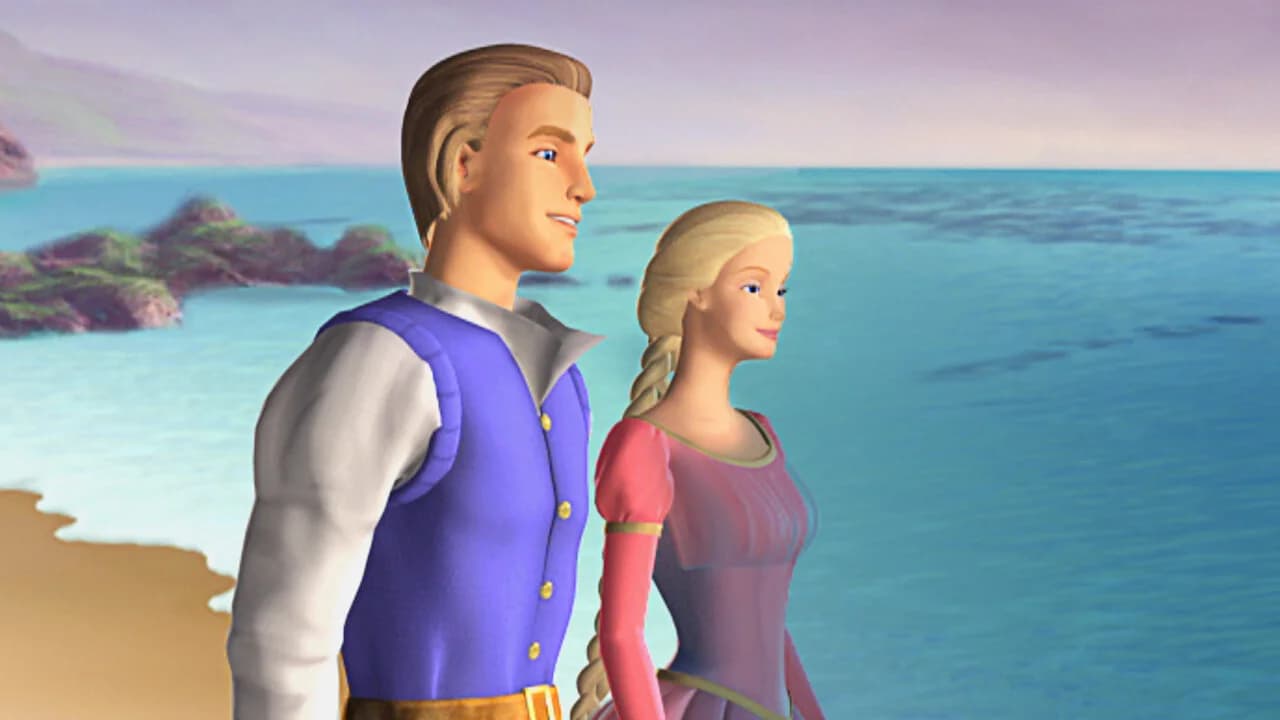 Backdrop phim Barbie vào vai Rapunzel