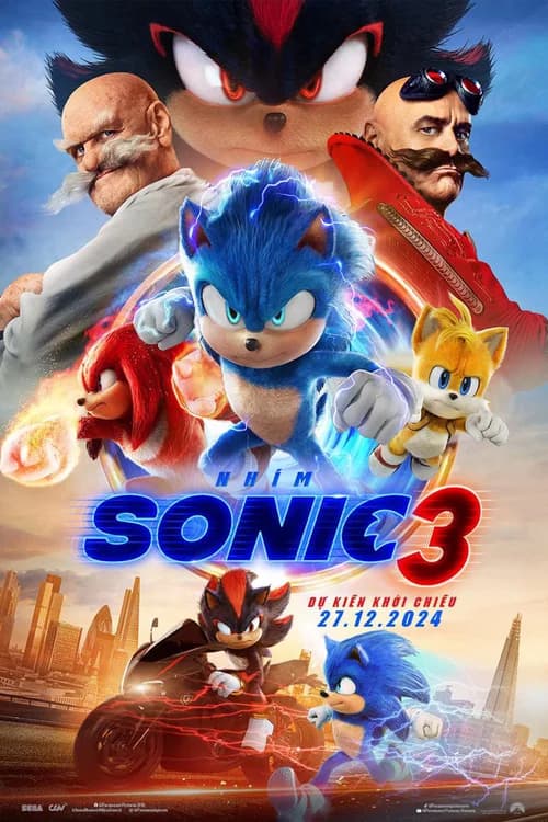 Poster phim Nhím Sonic 3 (2024)