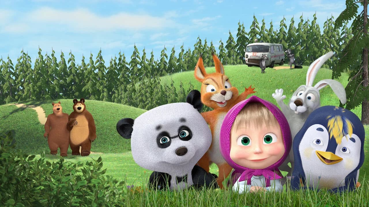 Backdrop phim Masha và bạn Gấu (Phần 3)