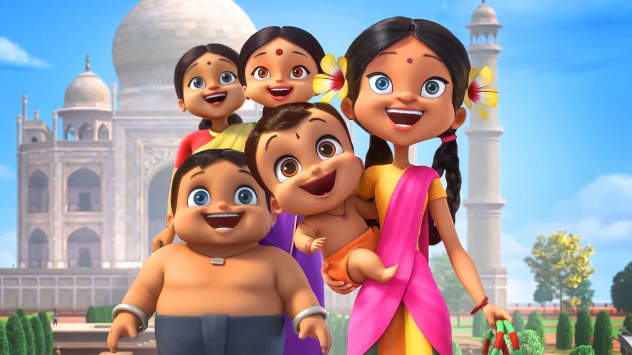 Backdrop phim Nhóc Bheem quả cảm: Em yêu Taj Mahal